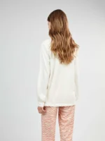 PIGIAMA DONNA GISELA SEX & THE CITY PANTALONE ZEBRATO ROSA E MAGLIA BIANCA CON NOMI - immagine 3